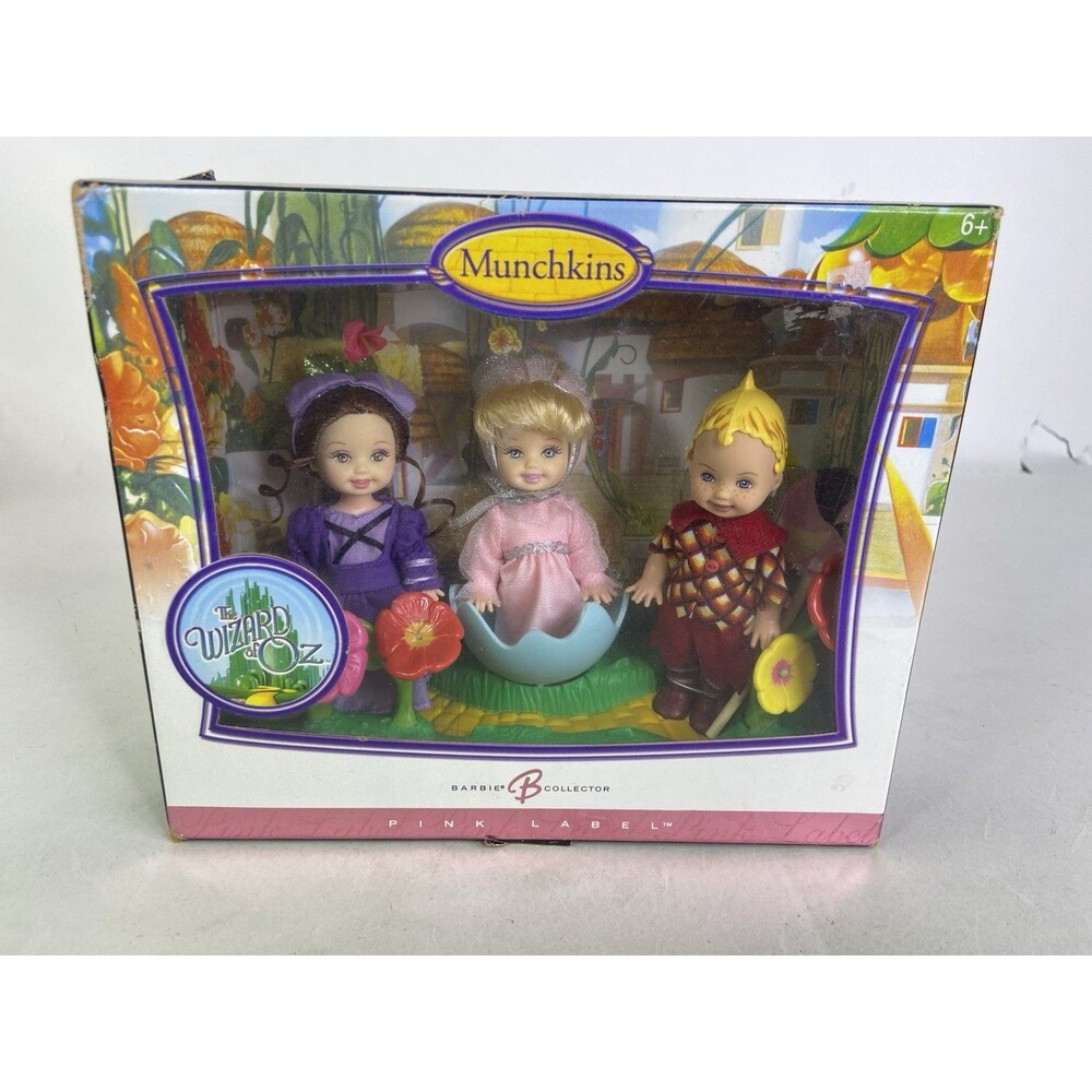 Mattel The Wizard of Oz Munchkins Doll Set Barbie Collector Pink Label K9413 NEW